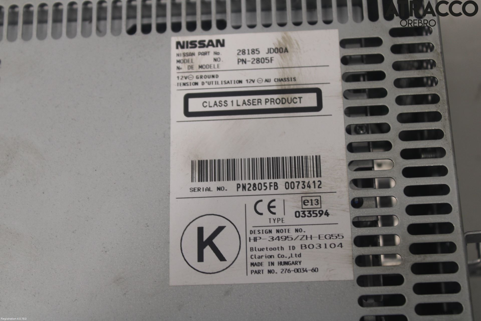 Nissan QASHQAI   07-10 Stereo Radio Med Cd