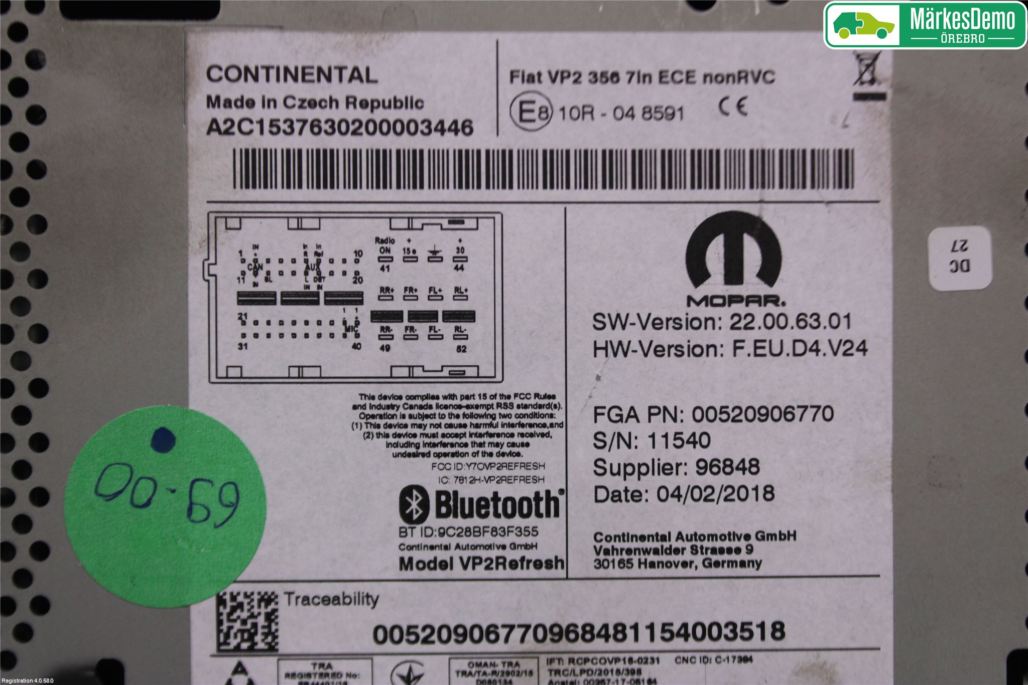 Fiat TIPO/CROSS 16- Stereo Radio