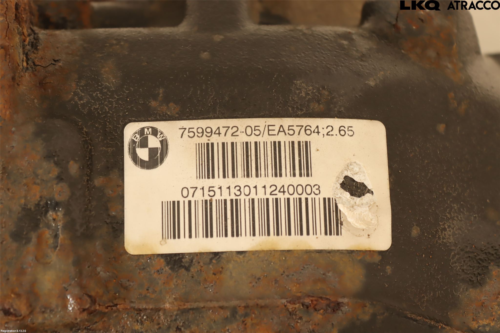 BMW 1 F20/F21 11-19 Bakaksel Kardang Bak -Diff