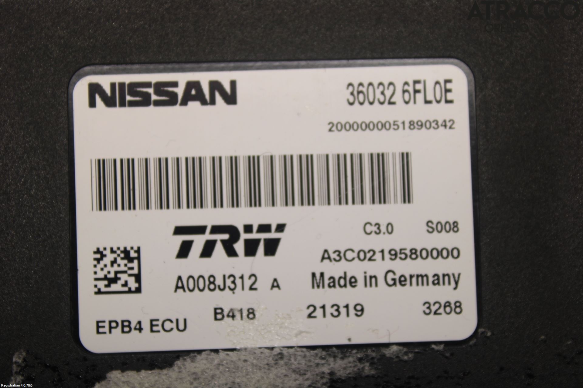 Nissan QASHQAI 17-21 Styreenhet Parkbrems