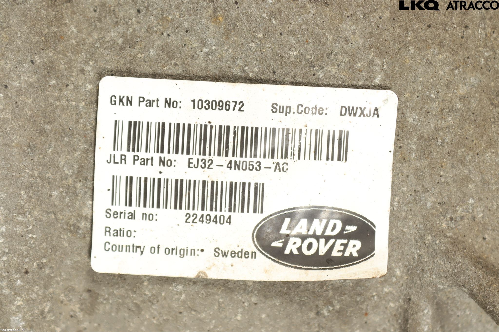 Landrover LAND ROVER RANGE ROVER EVOQUE (L538) 11-18 Bakaksel Kardang Bak -Diff