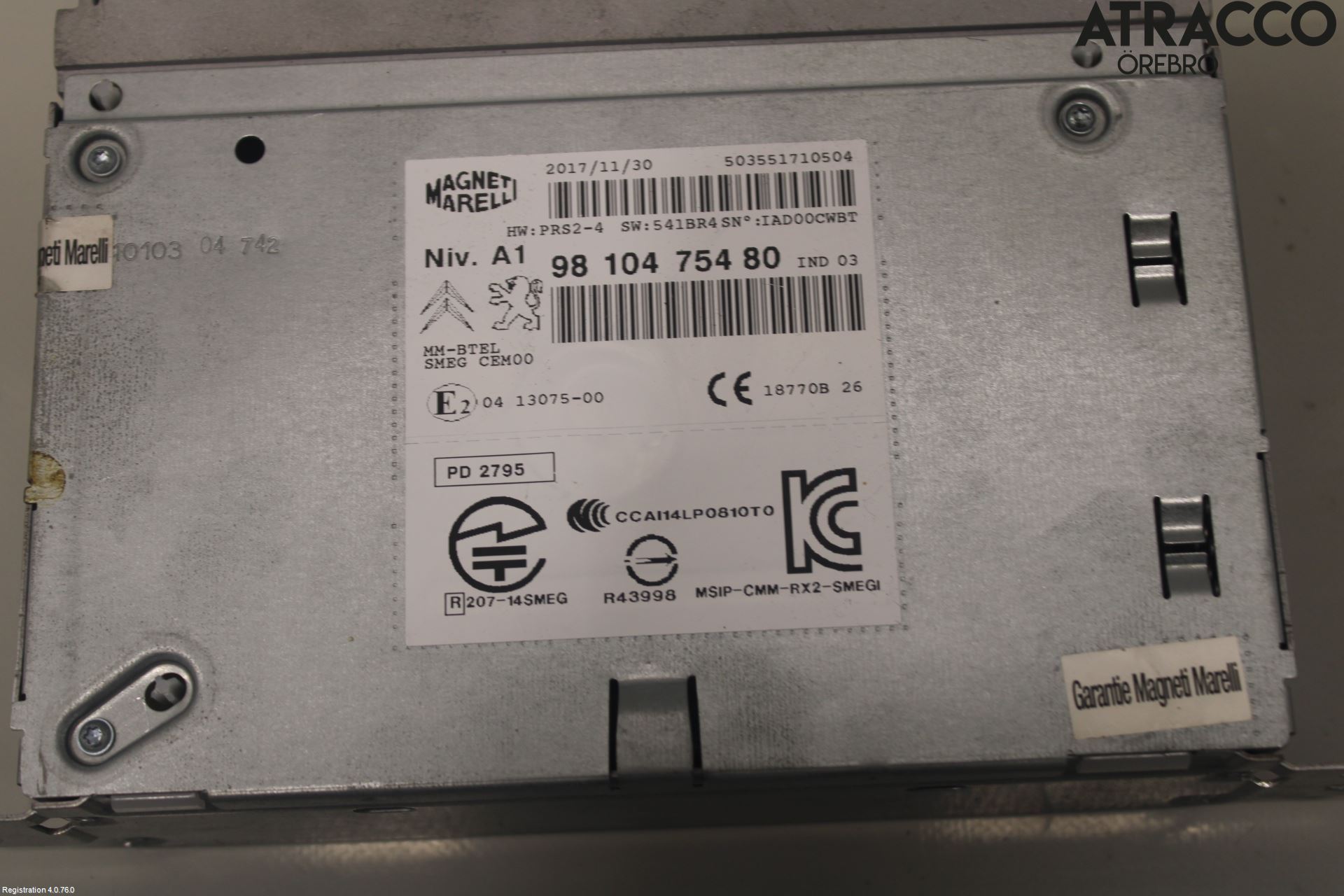 Peugeot 508 11-18 Stereo Radio Med Cd