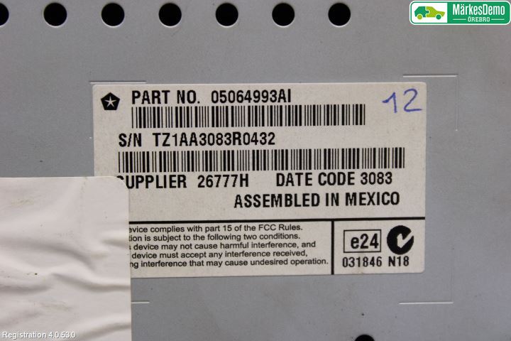 Fiat FREEMONT Multifunktionsdisplay