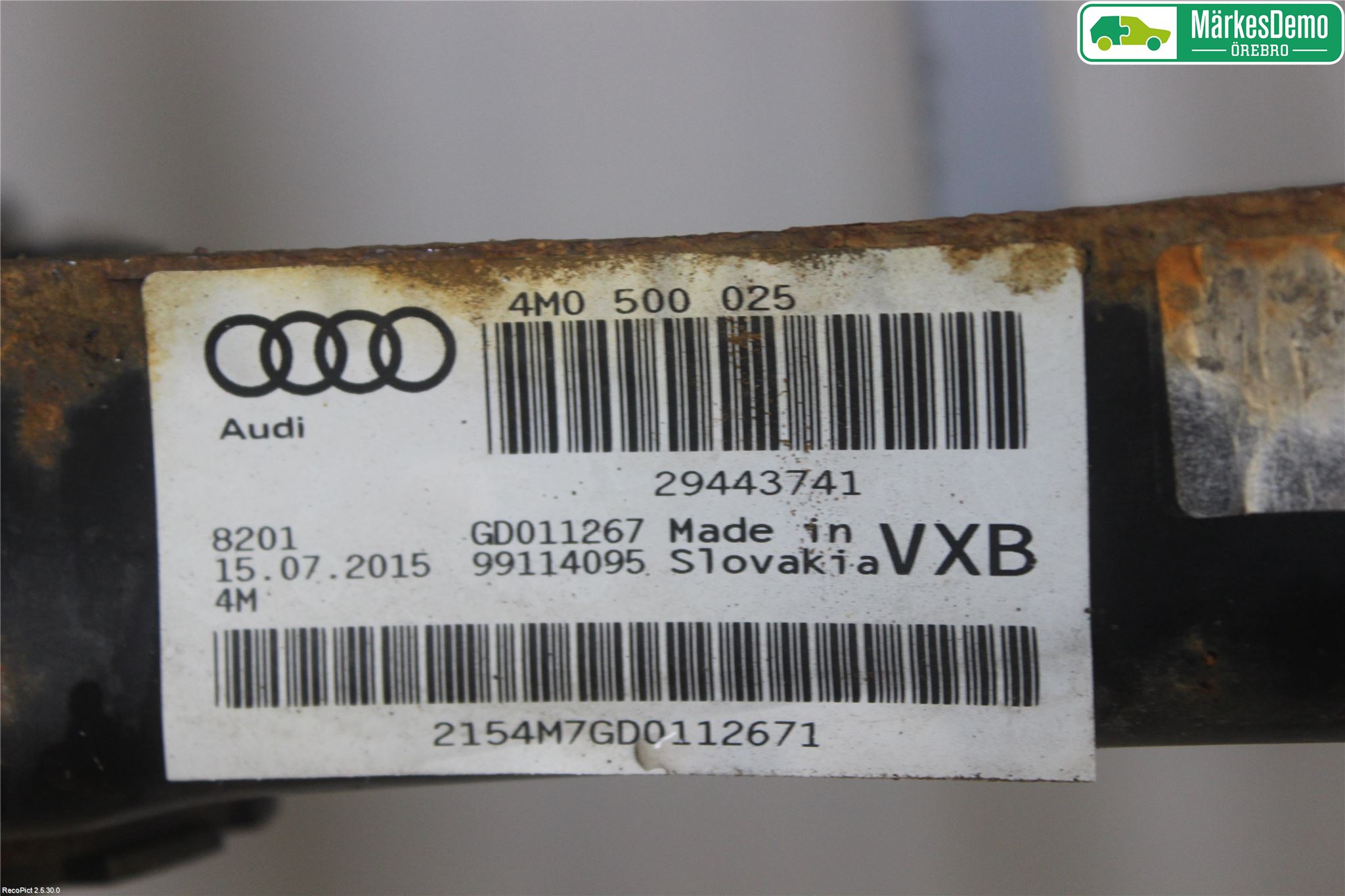 Audi Q7/SQ7 Bakaksel Feste Travers-Ramme