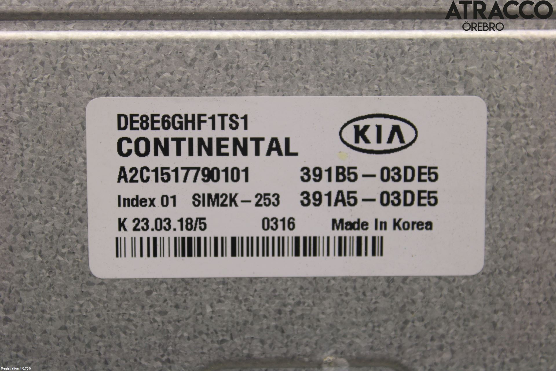Kia NIRO (DE) 17-22 Styreenhet Innsprøytning