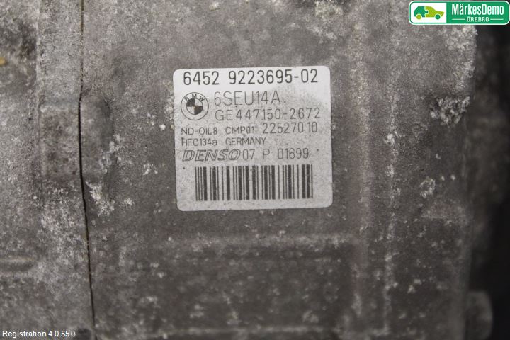 BMW 3 F30/F31/F80 12-19 Varme Ac Kompressor