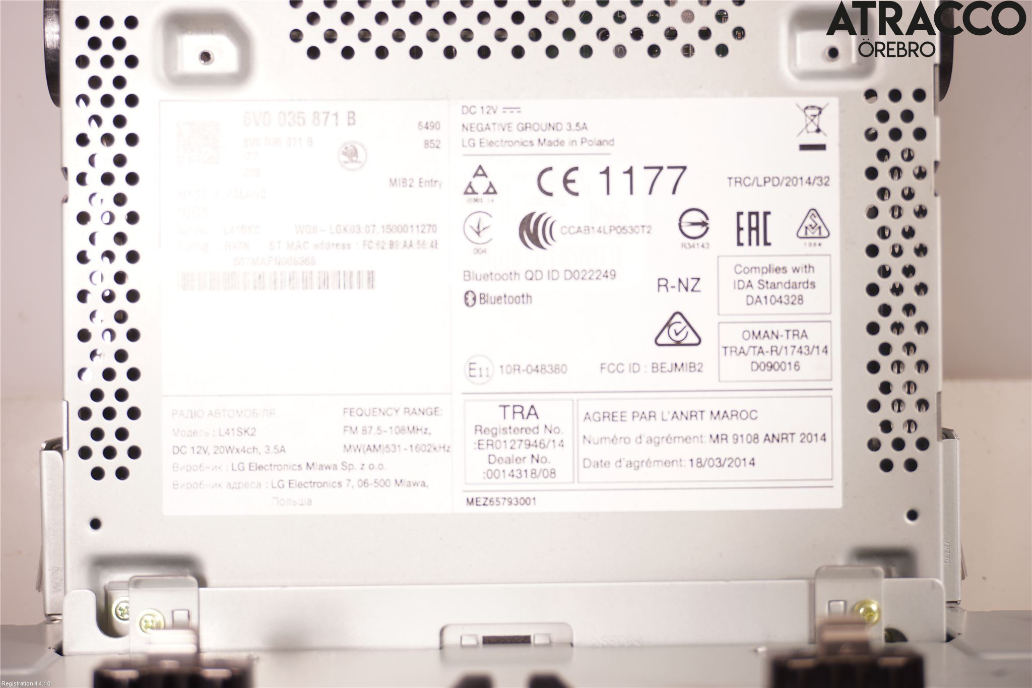 Skoda FABIA 15-21 Stereo Radio