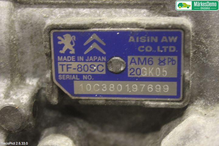 Citroen C5 08-17 Gearkasse Automat