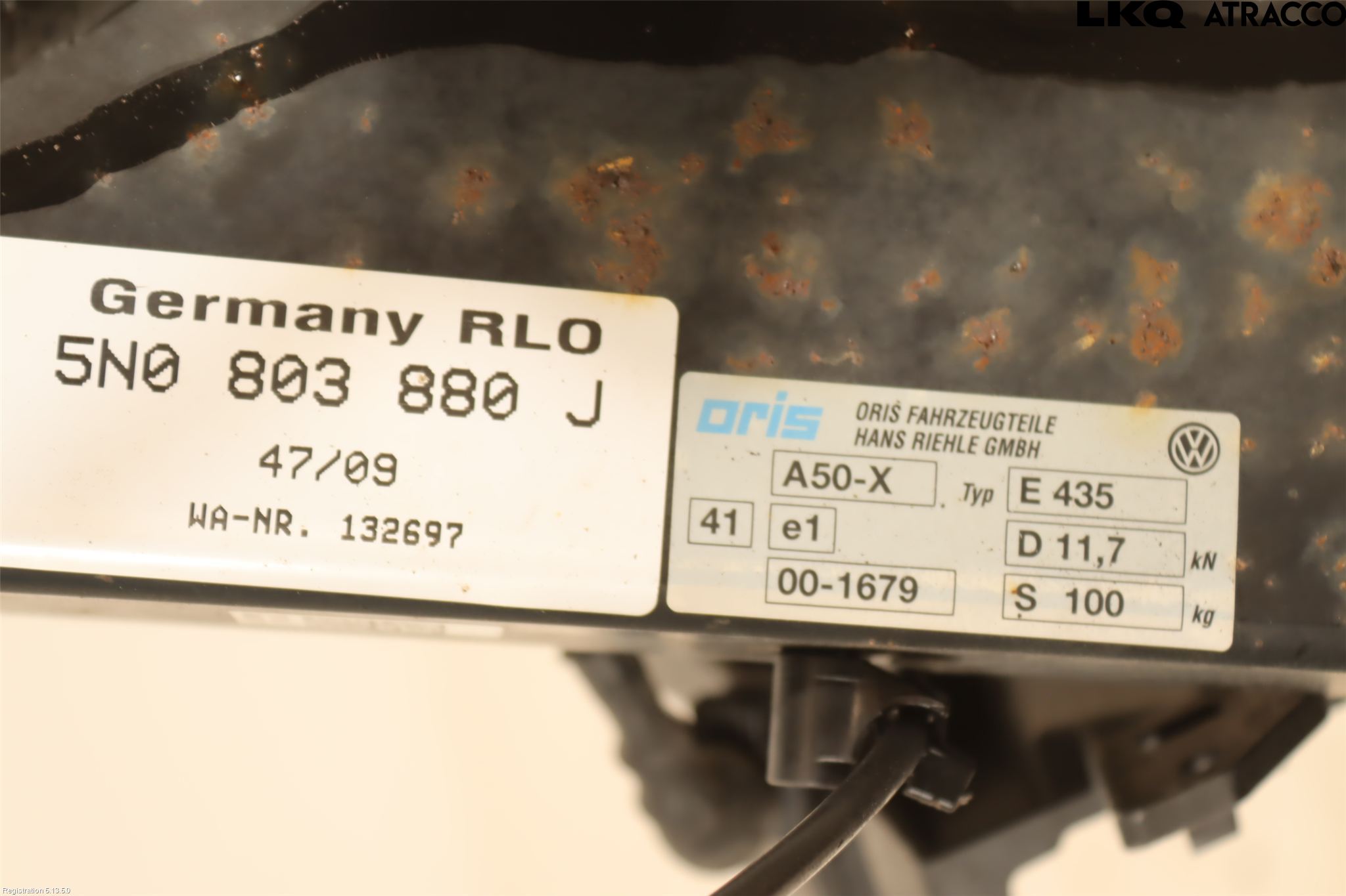Volkswagen VW TIGUAN 07-16 Tilhengerfeste