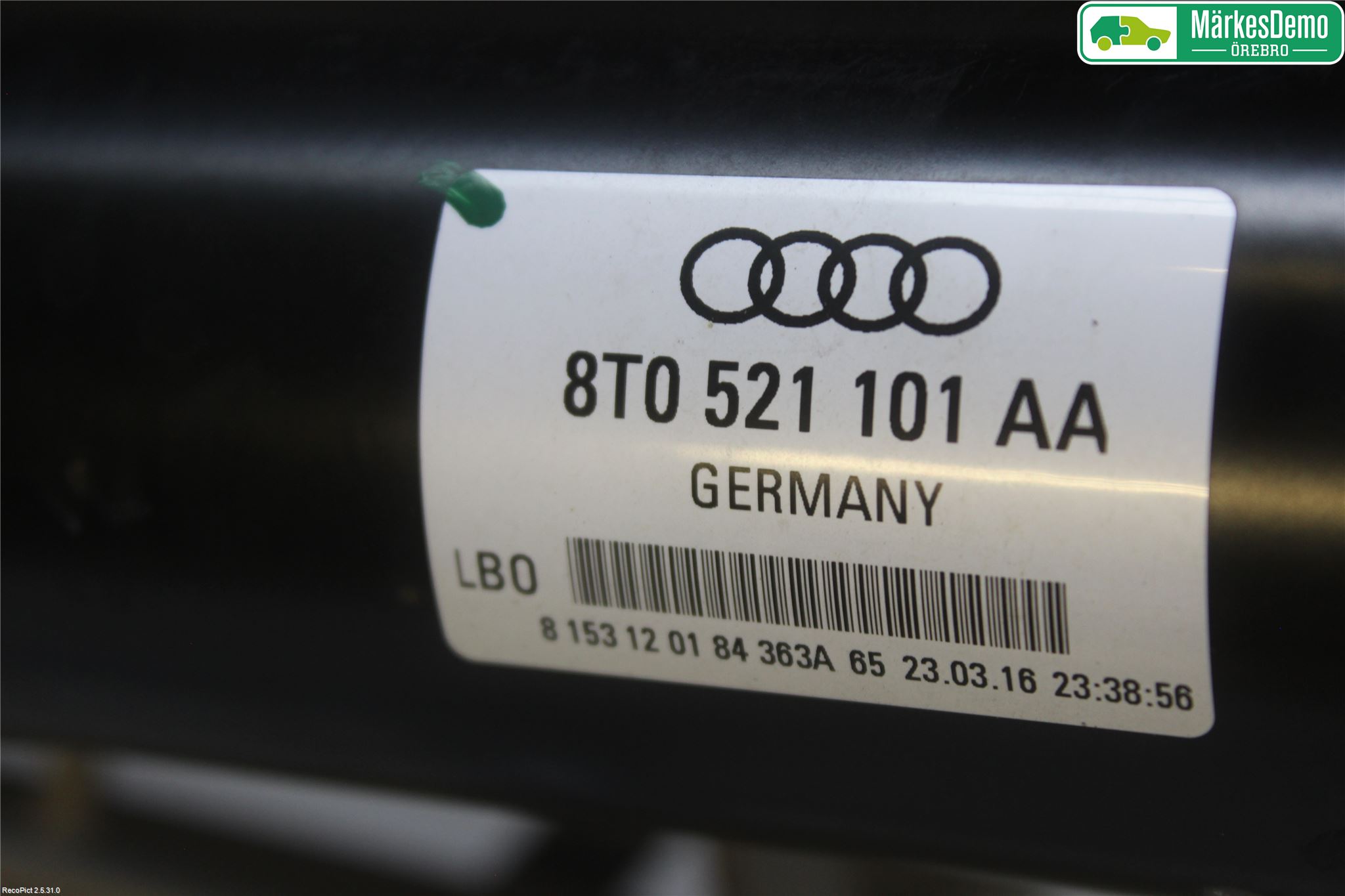 Audi A5 07-16 Mellomaksel Kompl