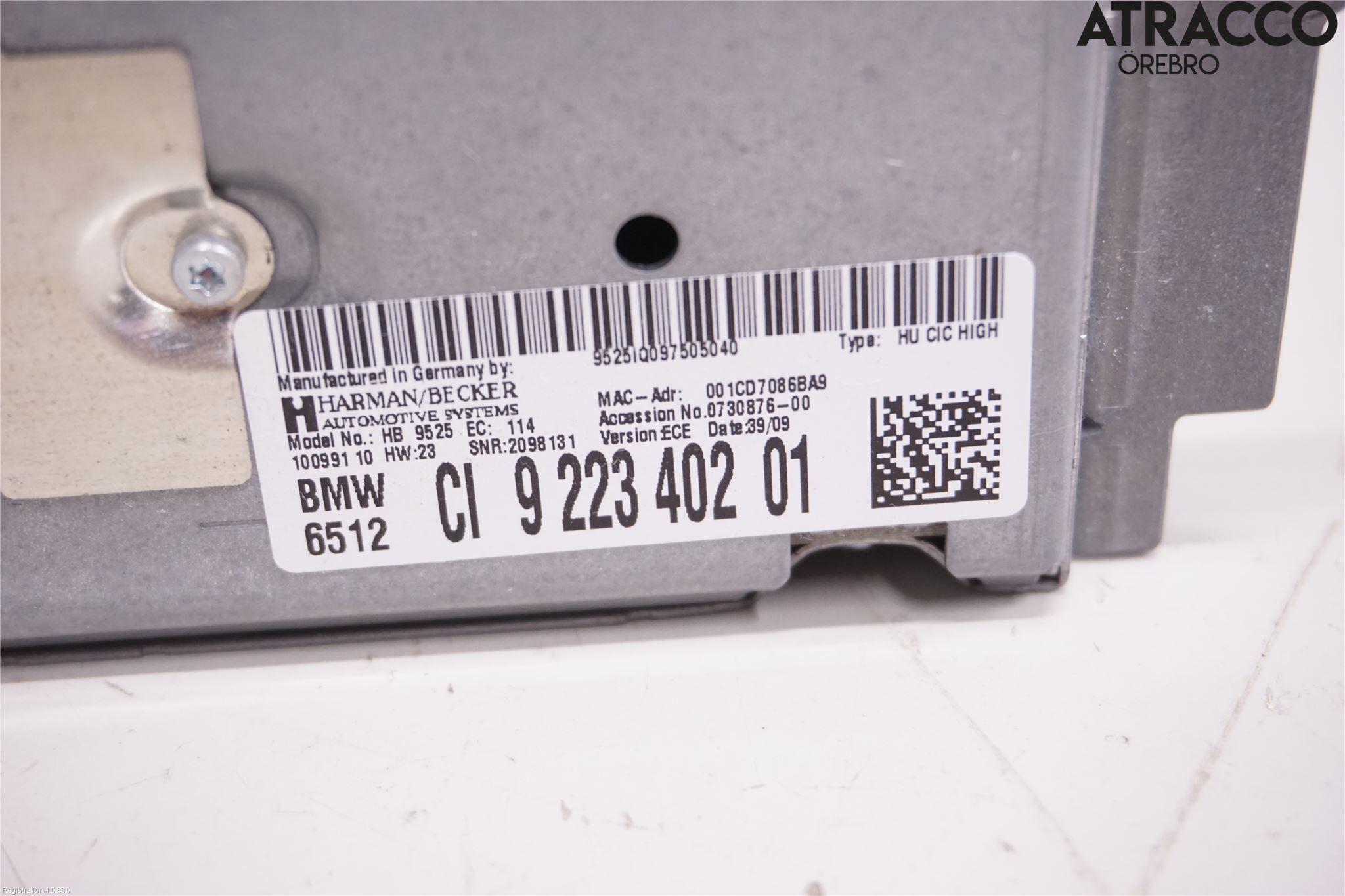 BMW 5 GT F07 09-17 Stereo Radio Med Cd