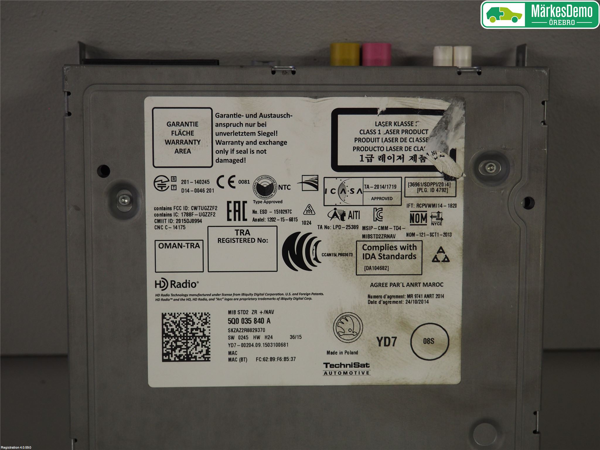 Skoda FABIA 15-21 Stereo Radio