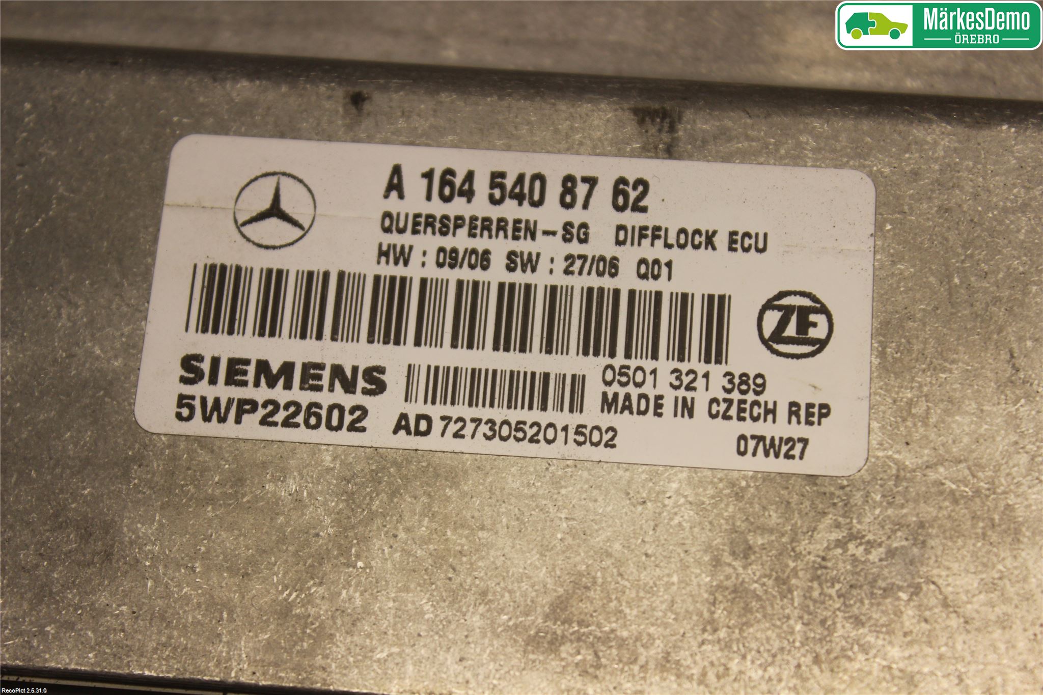 Mercedes-Benz MB GL-KLASS (X164) 06-12 Styreenhet 4Wd