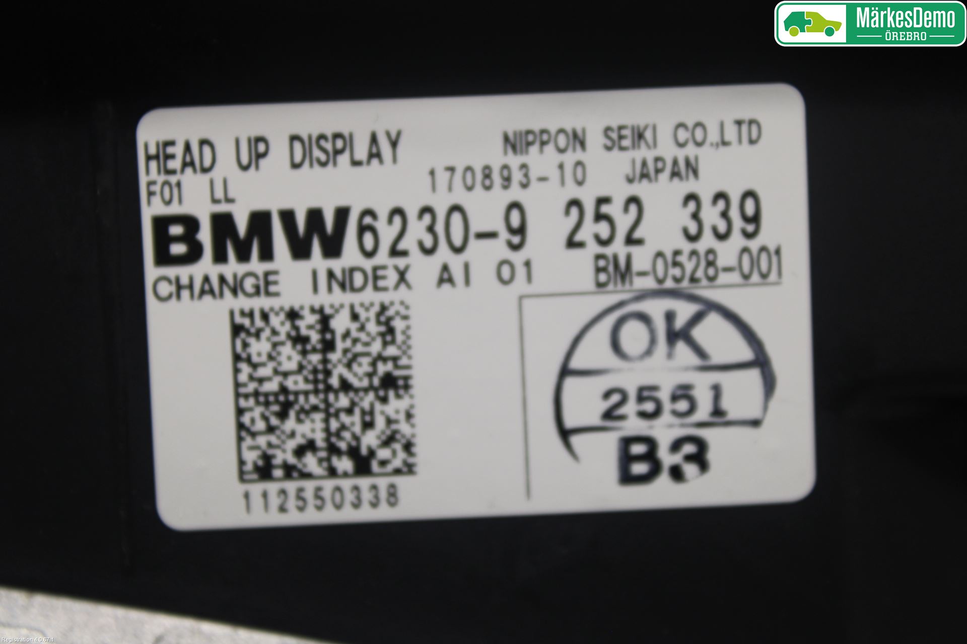 BMW 7 F01/02/03/04 09-15 Instr Skjerm Dvd-Gps-Ac-Tlf