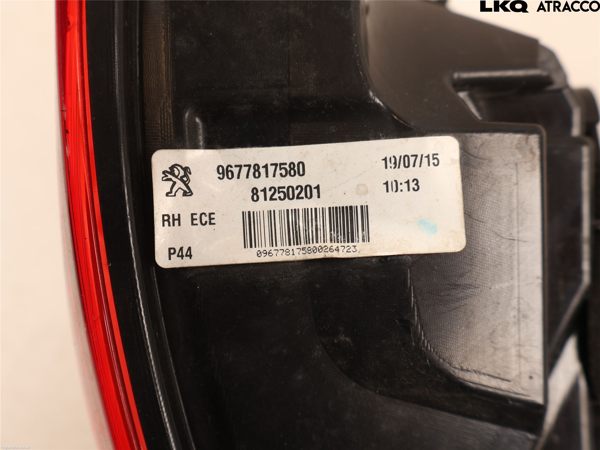 Peugeot 308 14-21 Baklykt Høyre