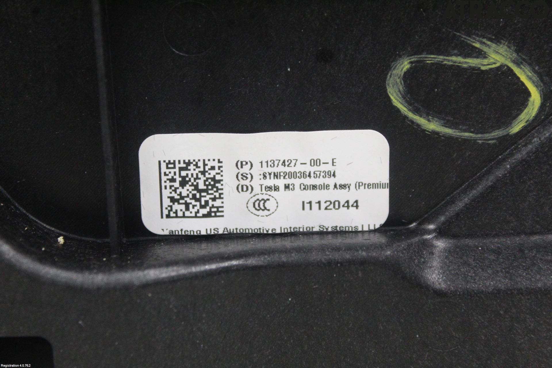 Tesla MODEL 3 17- Instrumentkonsoll Gulv
