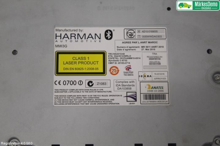Audi A7/S7 4G 11-17 Stereo Radio Med Cd
