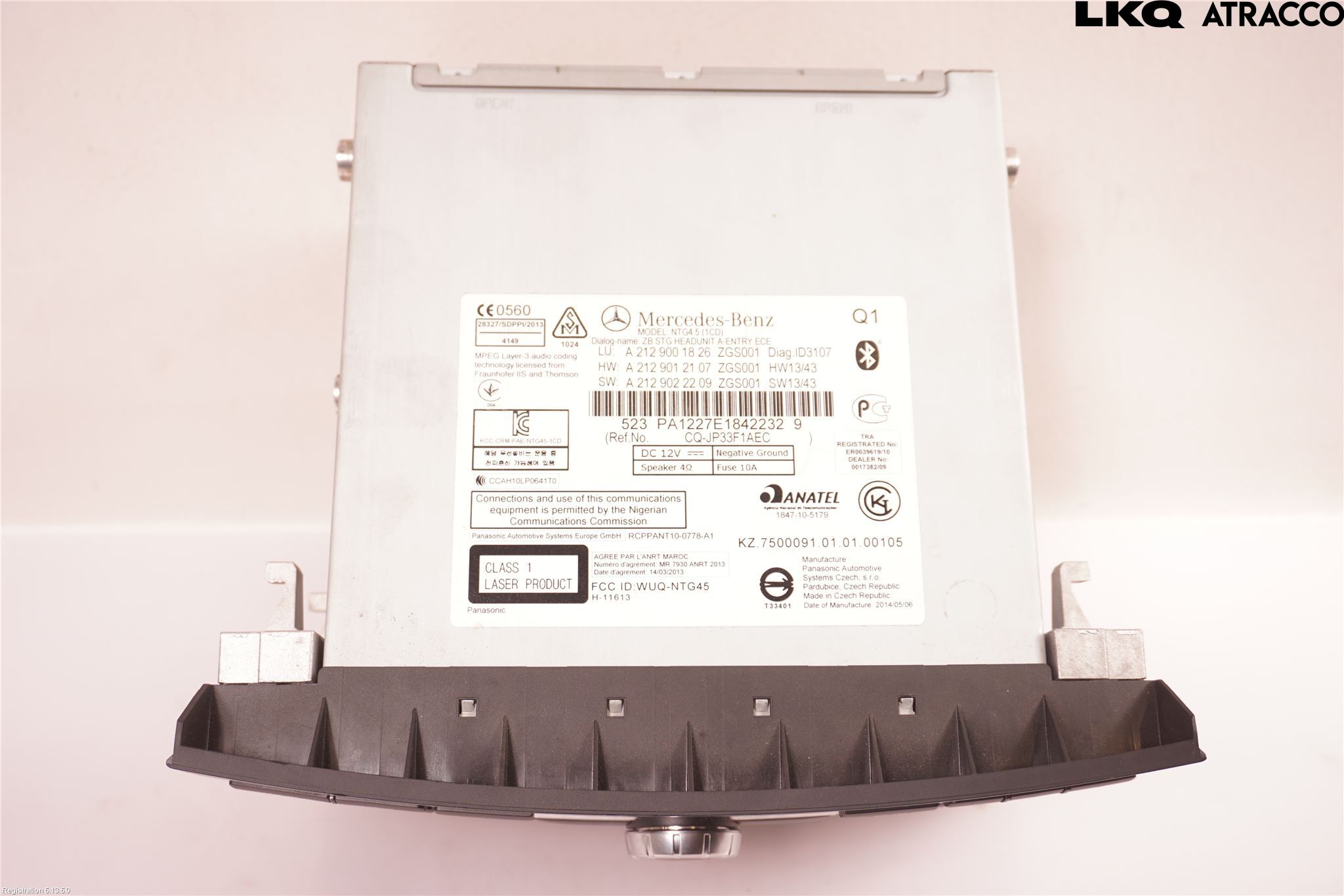 Mercedes-Benz MB E-KLASS (W212) 09-16 Stereo Radio Med Cd