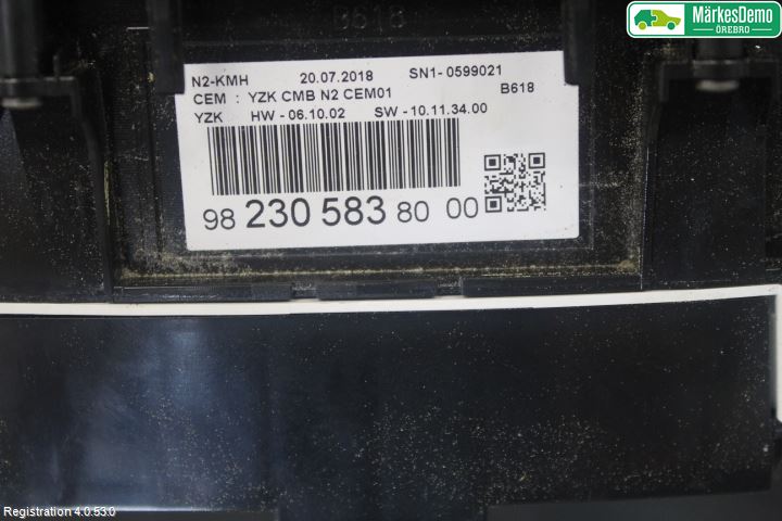Citroen COTROEN C3 17-24 Instr Kombinert