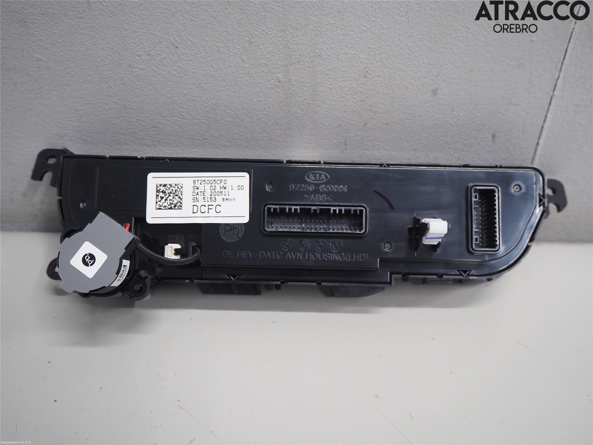 Kia NIRO (DE) 17-22 Varme Ac Betjening-Display