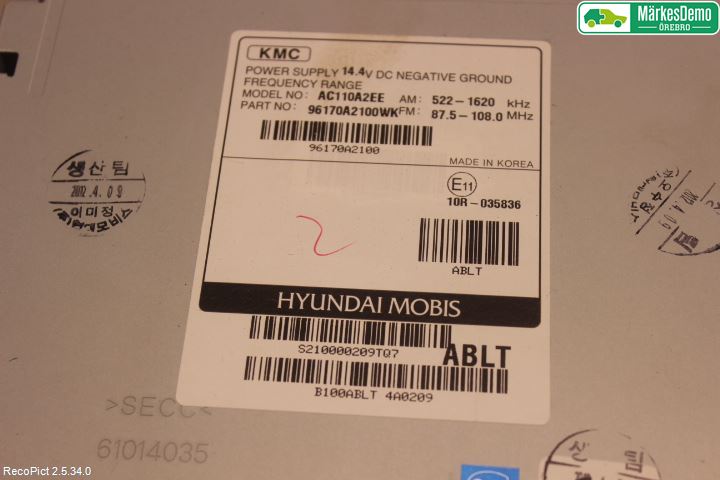 Kia CEED 12-18 Stereo Radio