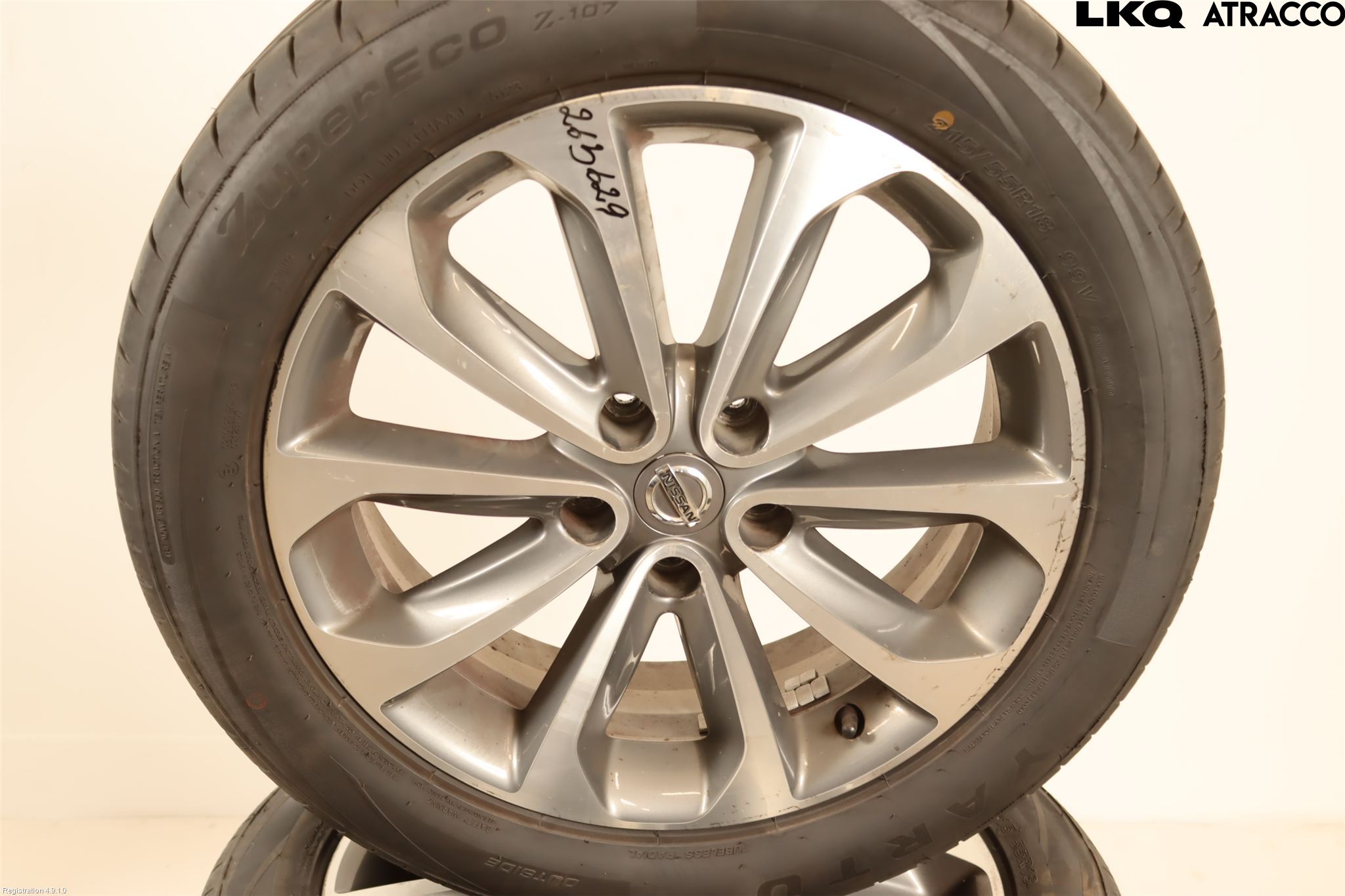 Nissan QASHQAI 10-14 Dekk Sommer På Alu Felg 4Stk