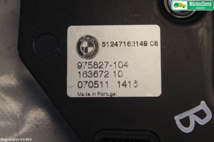 BMW X5 E70 07-13 Bakluke Handtak Indre