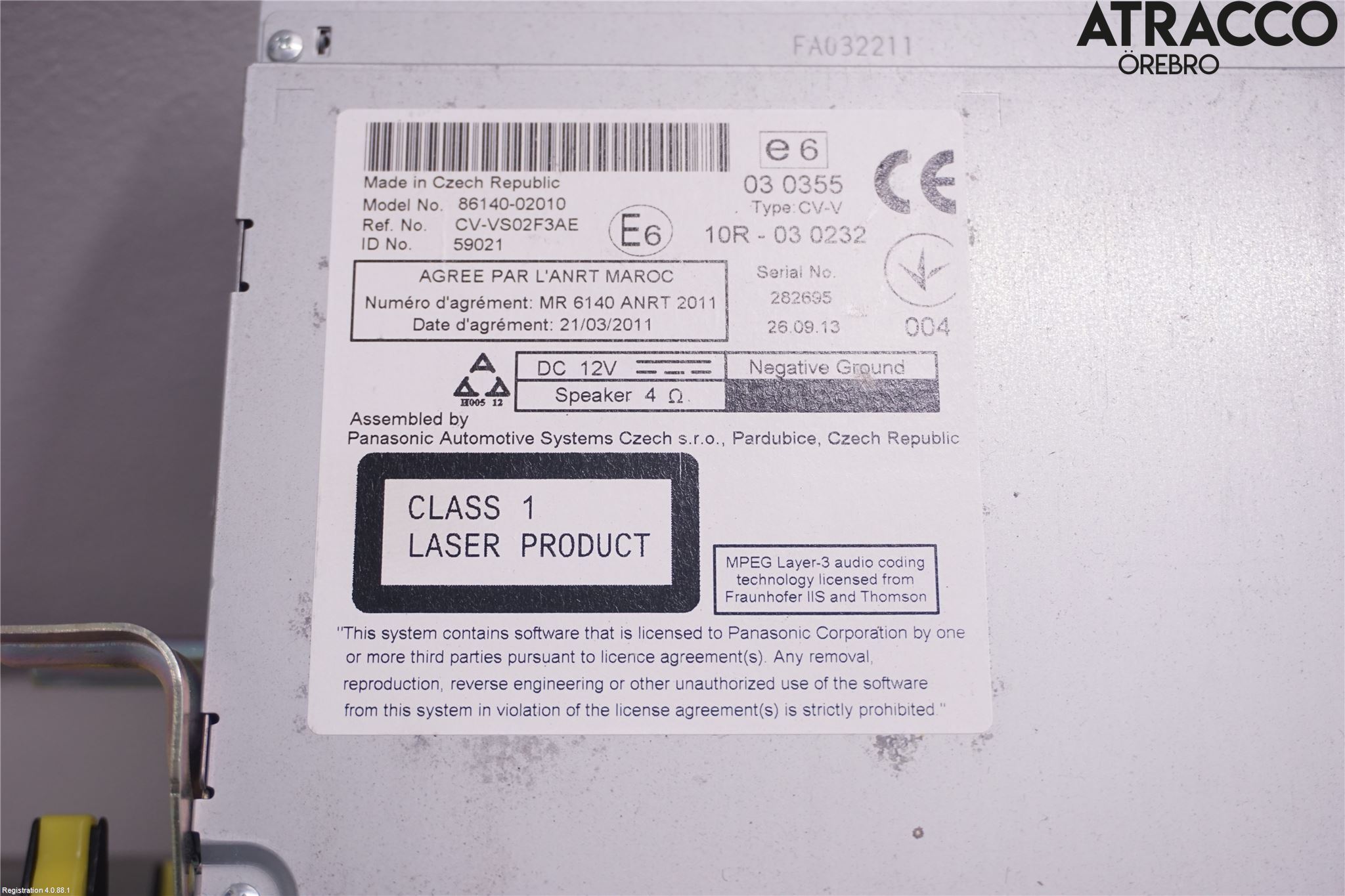 Toyota AURIS 13-19 Stereo Radio Med Cd