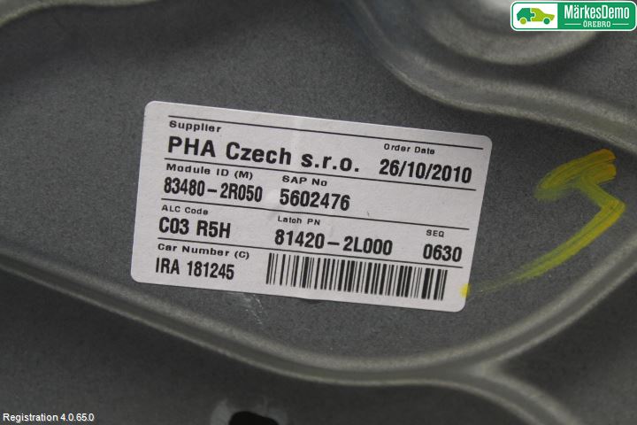Hyundai i30 FD 07-12 Vindusheis