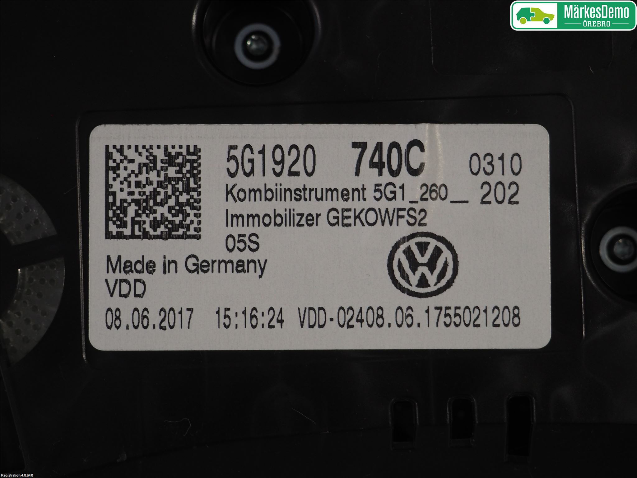 Volkswagen VW GOLF / E-GOLF VII 13-20 Instr Kombinert