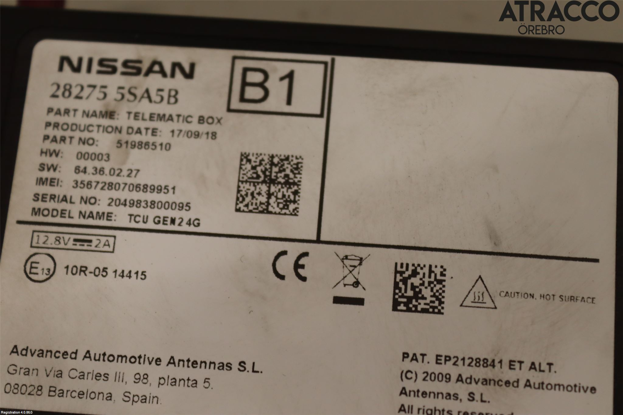 Nissan LEAF 18- Styreenhet Øvrig