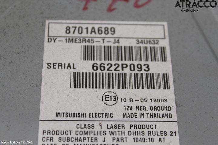 Mitsubishi ASX 10-22 Stereo Radio