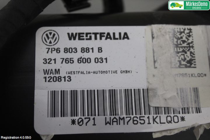 Volkswagen VW TOUAREG 7P 11-18 Tilhengerfeste