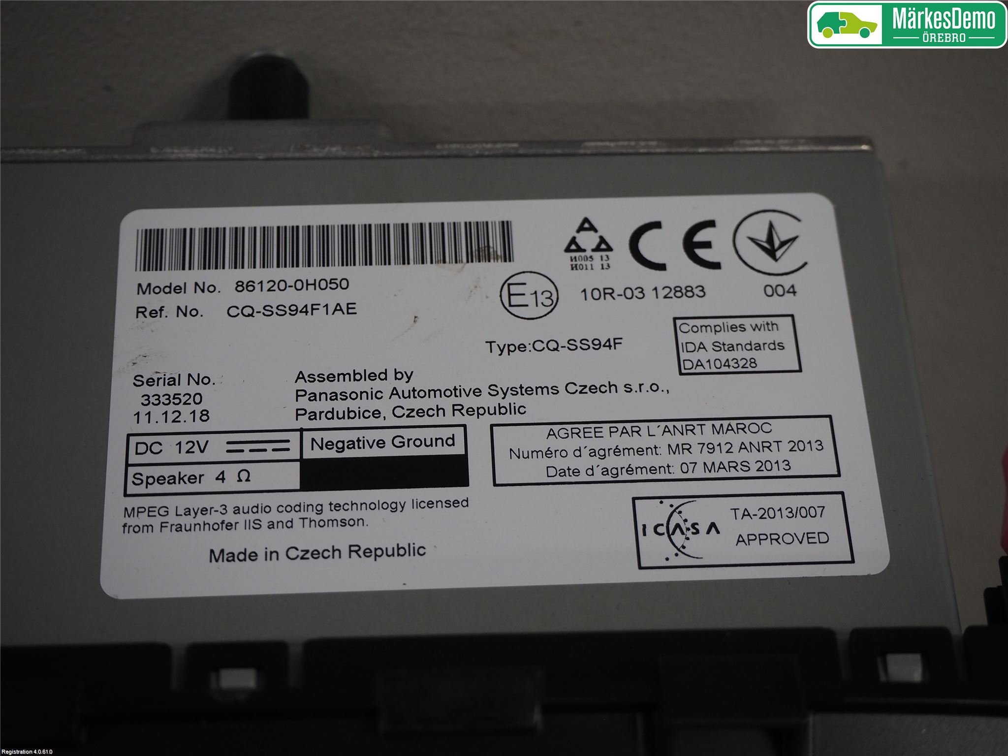 Peugeot 108 15-22 Stereo Radio