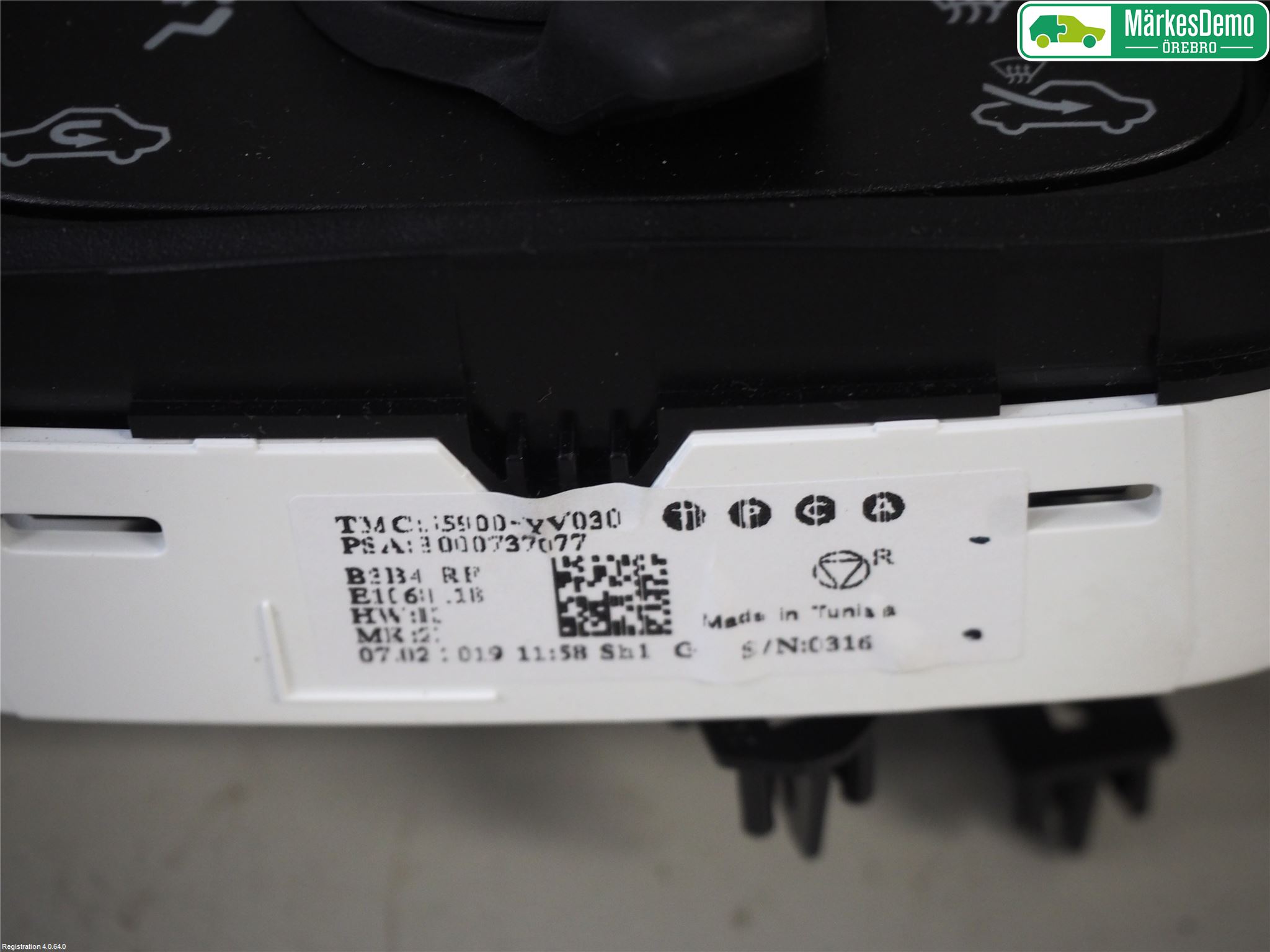 Peugeot 108 15-22 Varme Ac Betjening-Display