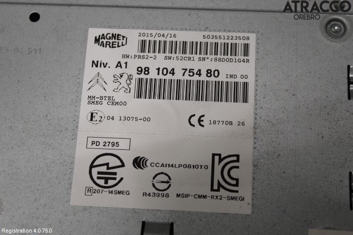 Peugeot 308 14-21 Stereo Radio