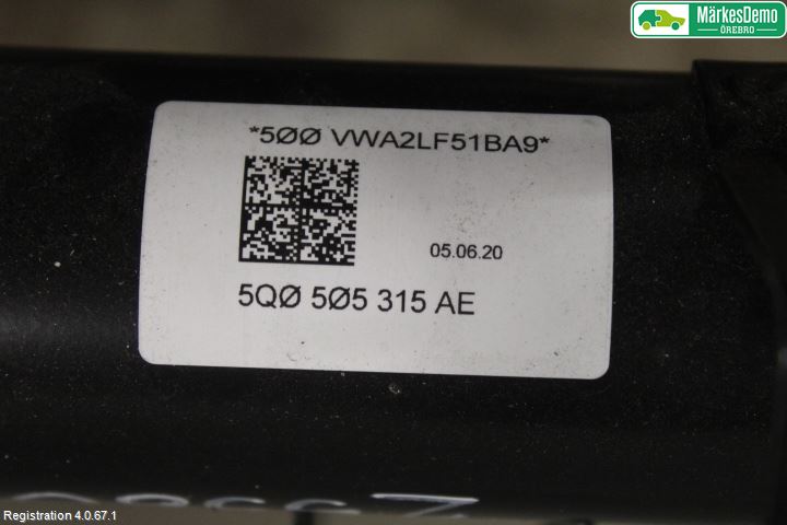 Volkswagen VW GOLF / E-GOLF VII 13-20 Bakaksel Feste Travers-Ramme