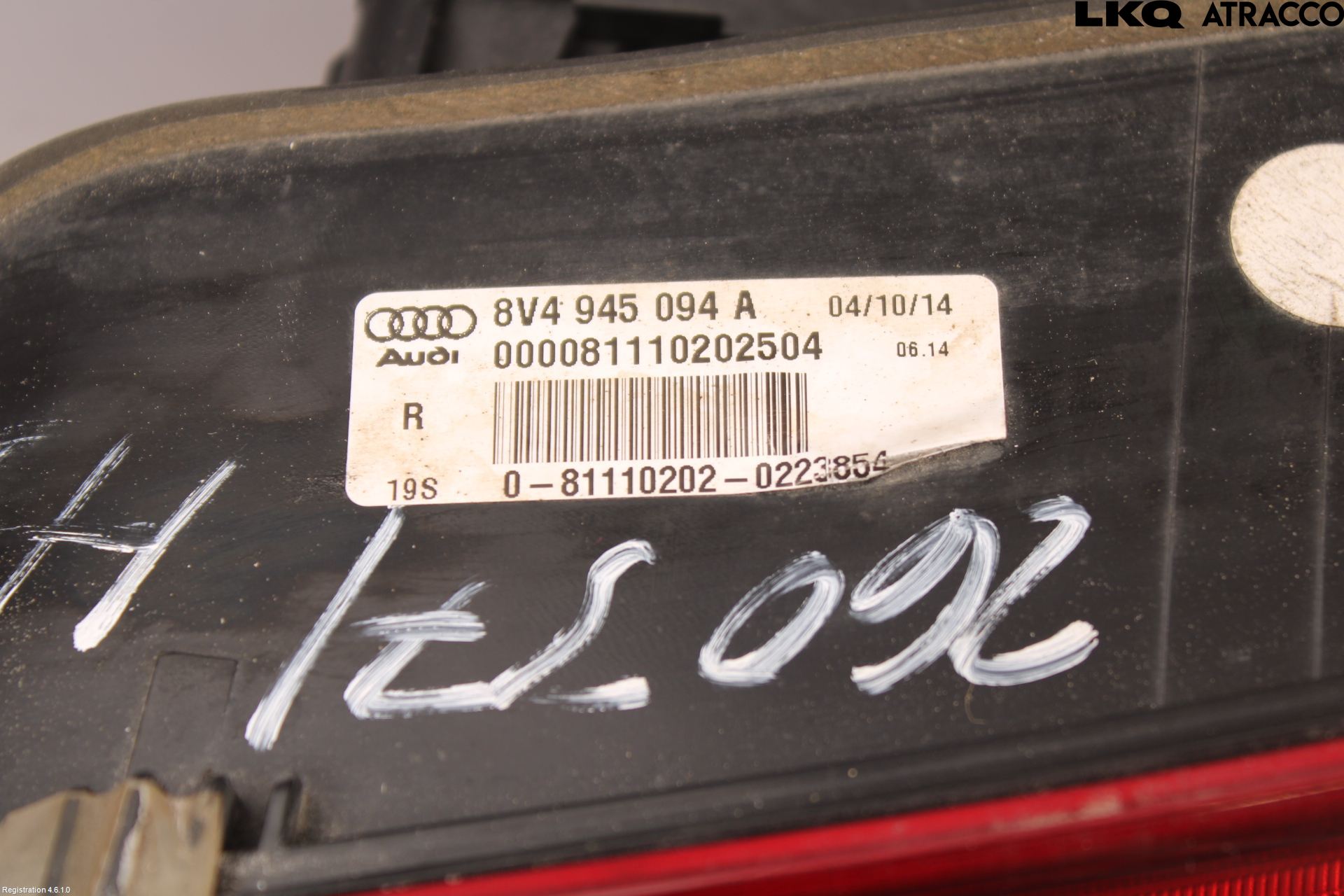 Audi A3/S3 8V 13-20 Baklykt Høyre  På Luke(Indre)
