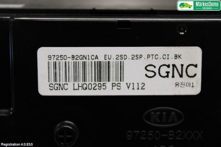 Kia SOUL 09- Varme Ac Betjening-Display