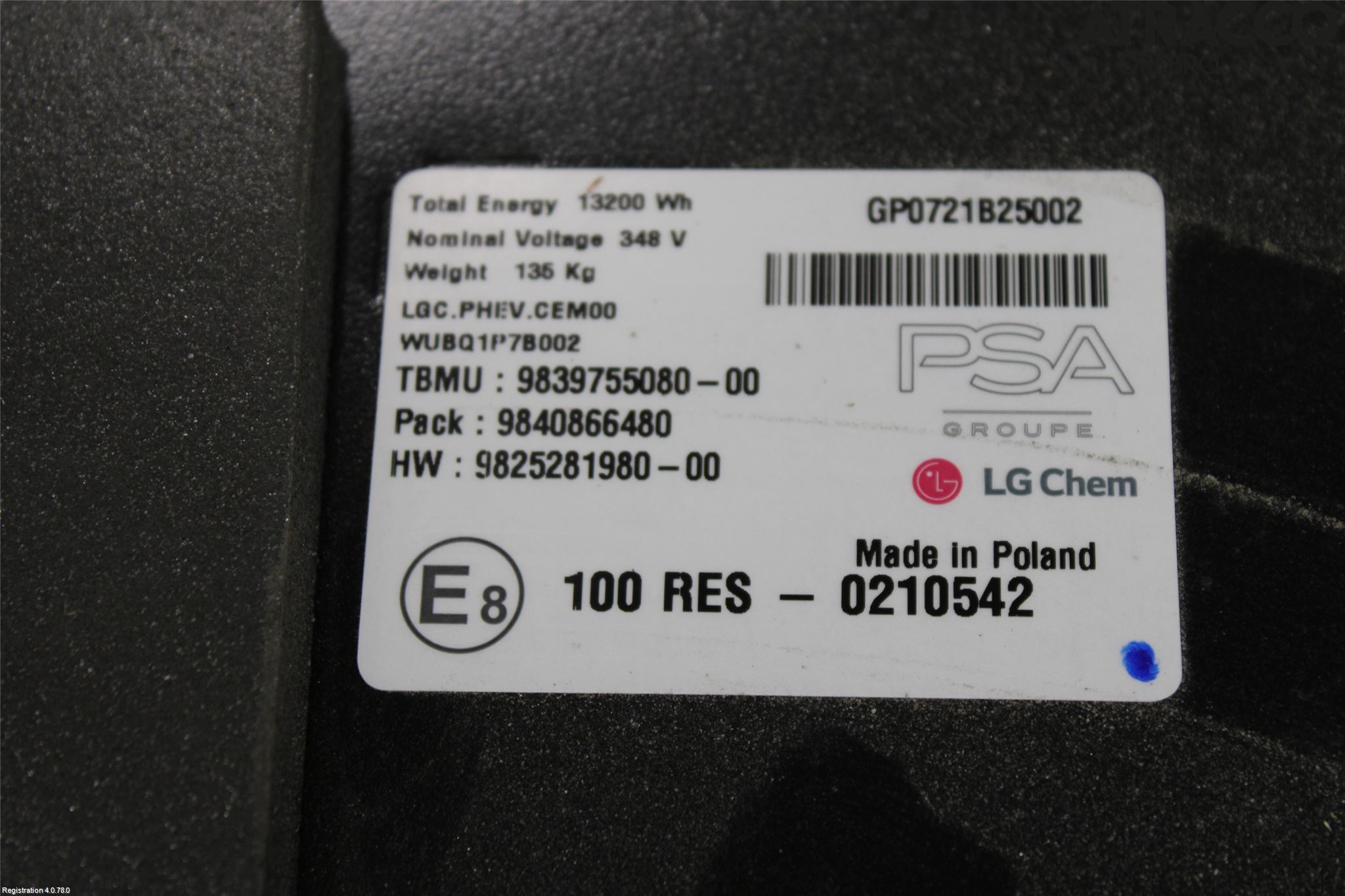 Peugeot 3008 17-24 Hybrid Batteri