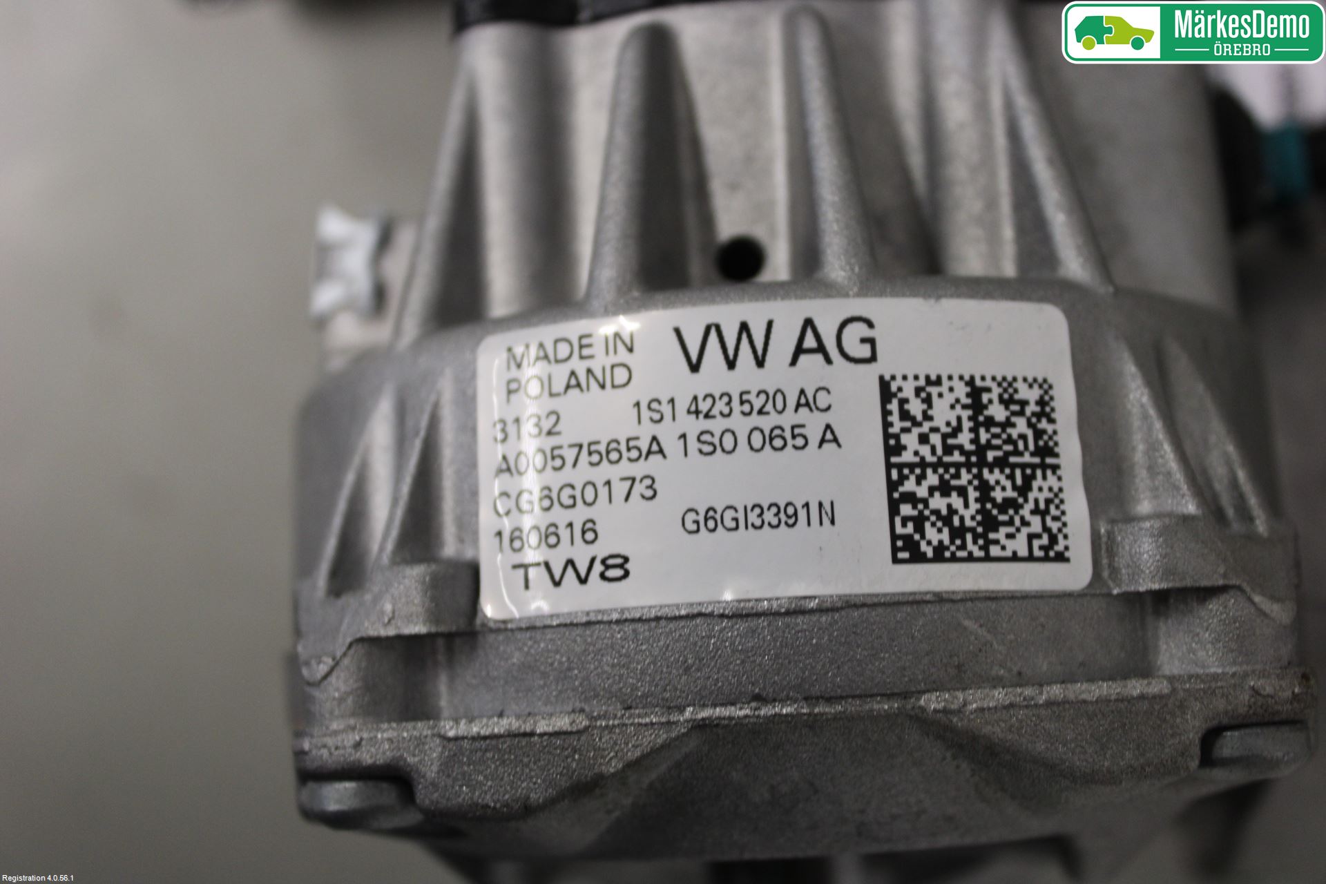 Volkswagen VW UP! / E-UP! Rattakselaggregat Innebygd Servo