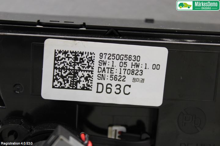 Kia NIRO (DE) 17-22 Varme Ac Betjening-Display
