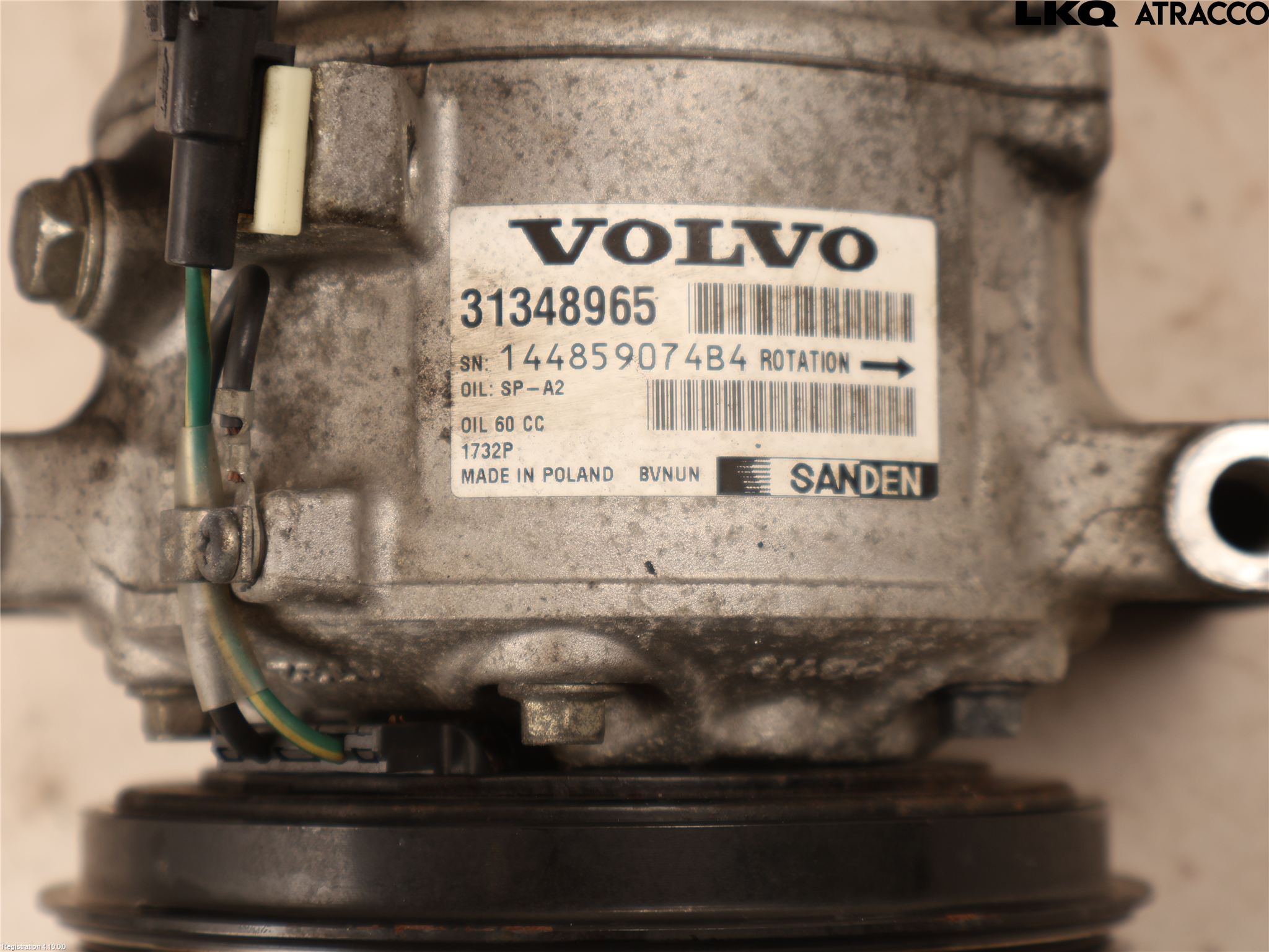 Volvo V40 12-19 Varme Ac Kompressor