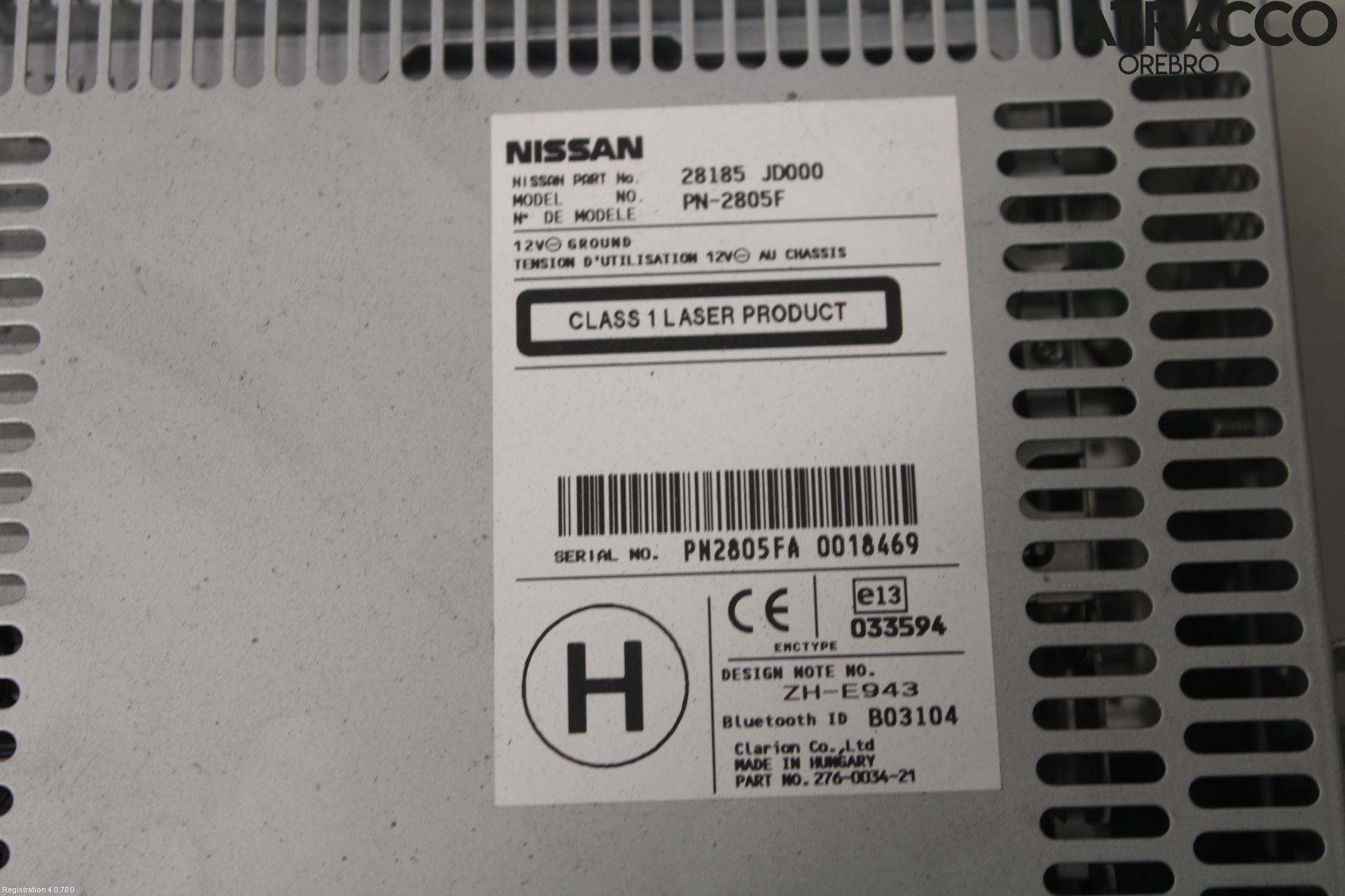 Nissan QASHQAI   07-10 Stereo Radio Med Cd