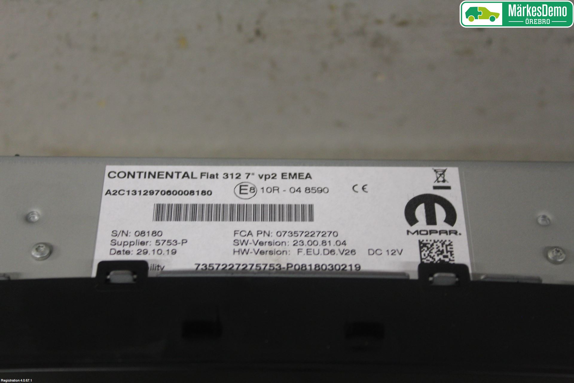 Fiat 500 07- Stereo Radio Med Cd