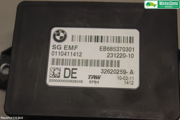 BMW 5 F10/F11/F18 09-17 Styreenhet Parkbrems