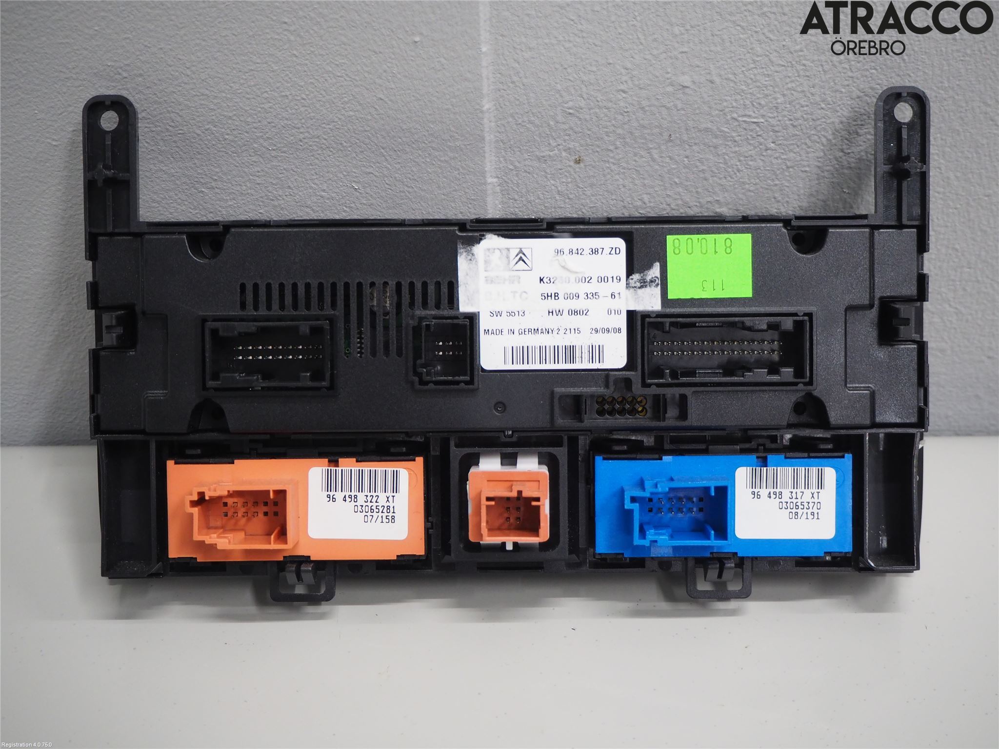 Citroen C6 Varme Ac Betjening-Display