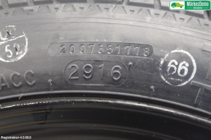 Kia PICANTO 12-17 Hjul Reservehjul Minitype