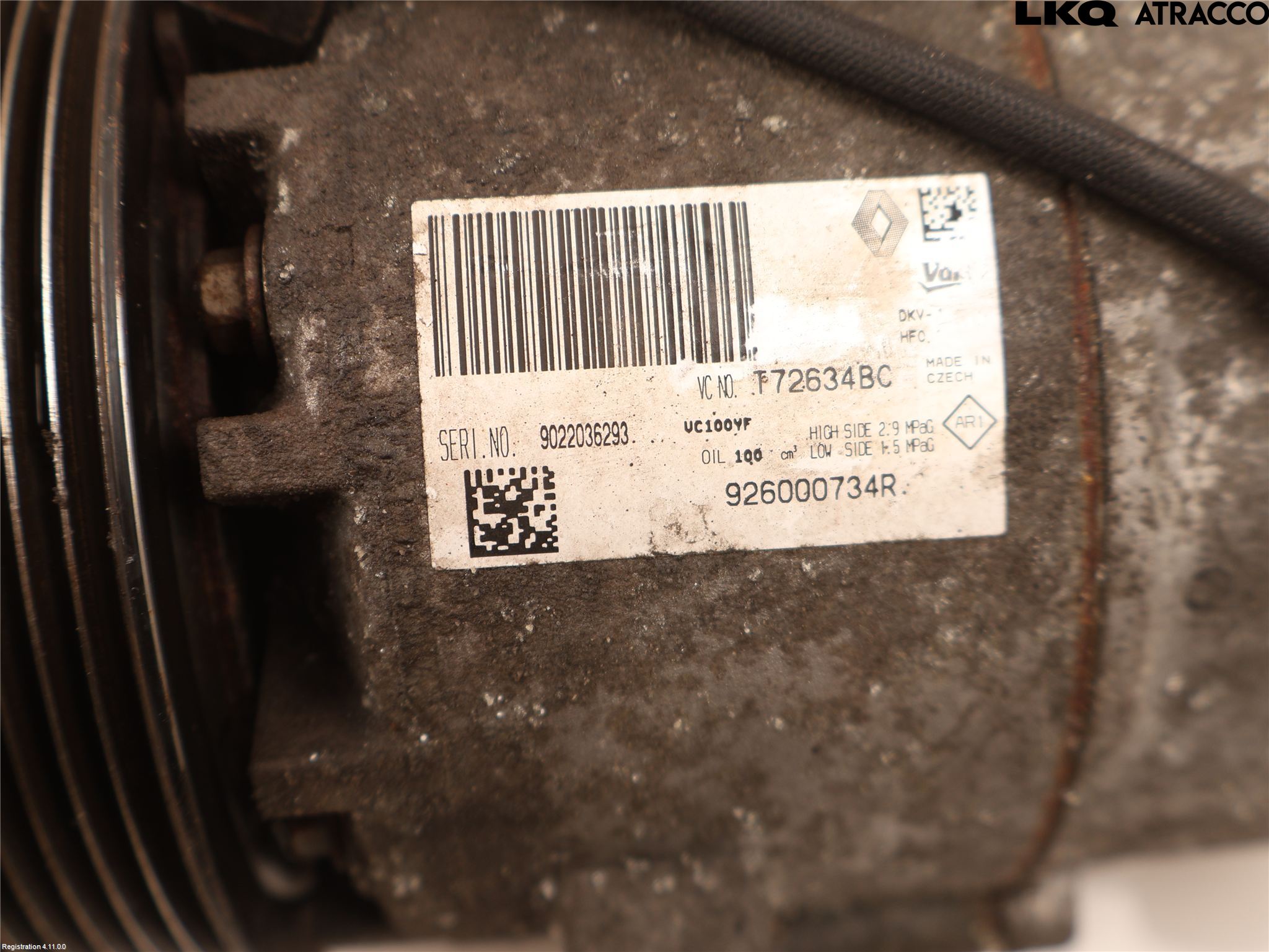 Renault CLIO IV 16-19 Varme Ac Kompressor