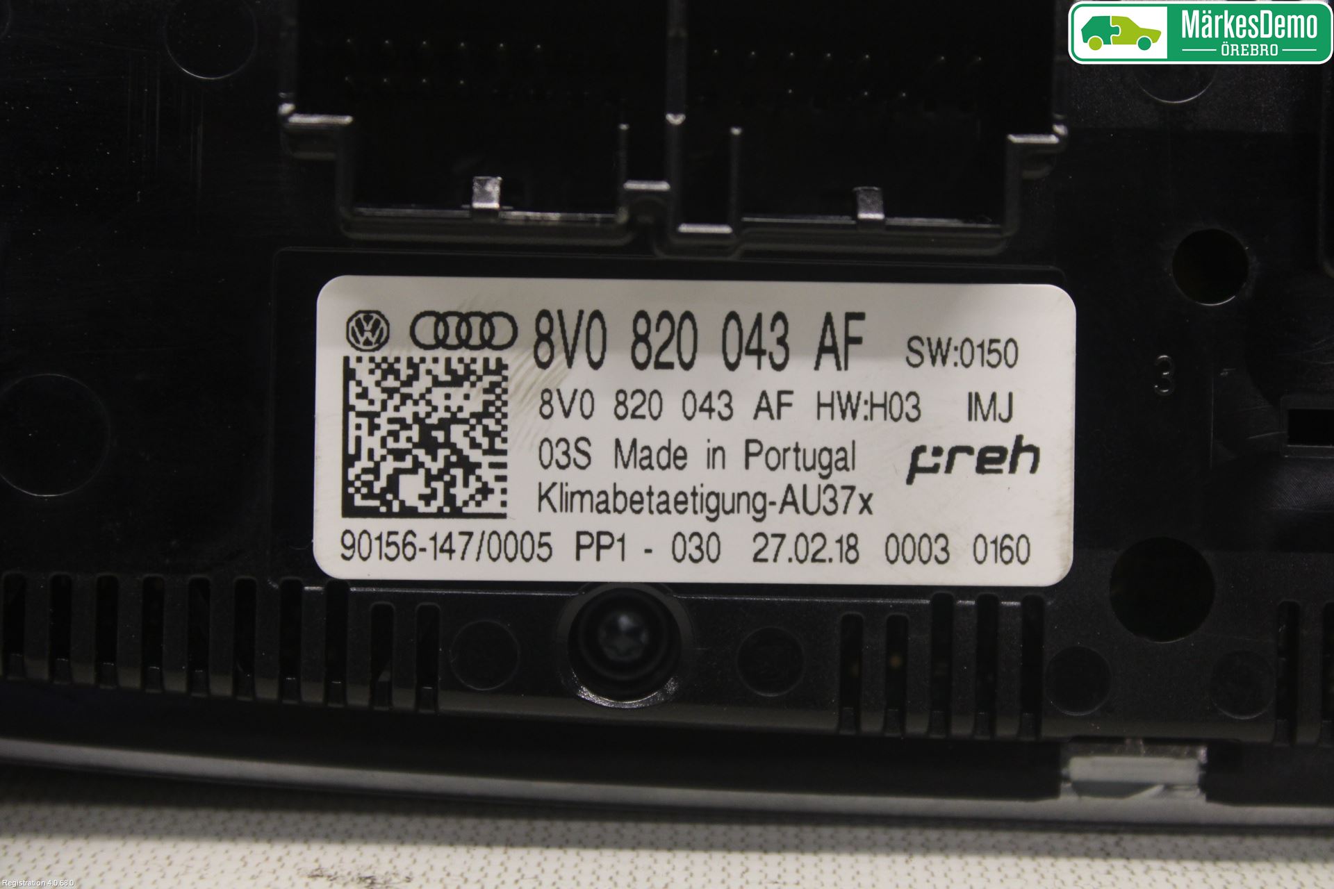 Audi A3/S3 8V 13-20 Varme Ac Betjening-Display